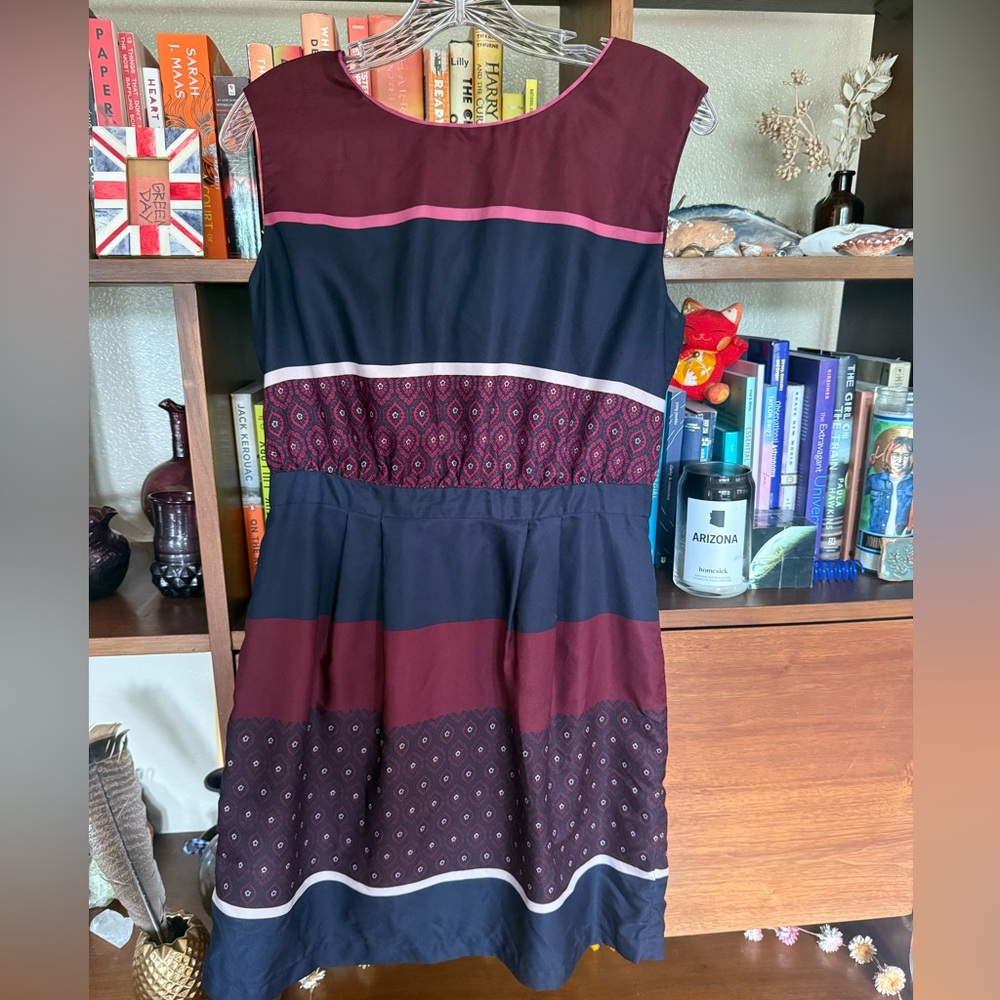 LOFT Red and Blue Mini Sundress for Casual Occasions
